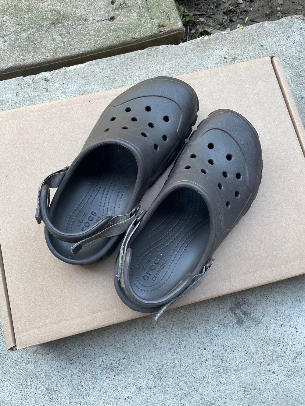 💥NI💥 CROCS Brown Classic Clog with Heel Strap